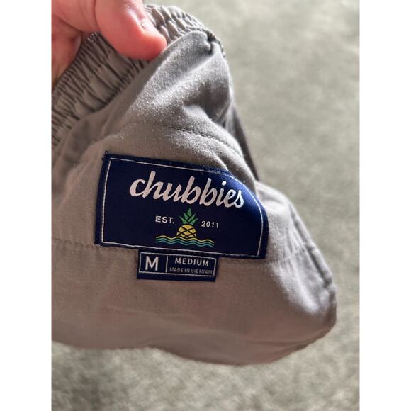 Chubbies Men's Gray Drawstring in Waist Regular Fit Chino Short Regular Size M - Picture 7 of 8